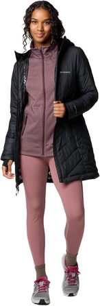 Жіноча зимова куртка-пальто Columbia First Generation Heavenly Long Hooded Jacket, чорна, розмір L