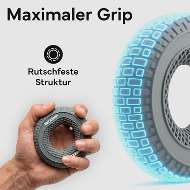 NEOLYMP Griffkraft Trainer Set – Набір для розвитку сили кистей та передпліч (14-27 кг) – Силіконовий тренажер для підтягувань, скелелазіння, фітнесу, реабілітації