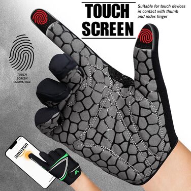 Велосипедні рукавички Westwood Fox Vofinger з антиковзким покриттям та підтримкою сенсорного екрану, амортизуючі рукавички для гірського велосипеда, шосе, перегонів, їзди та спорту для чоловіків та жінок (S, зелений)