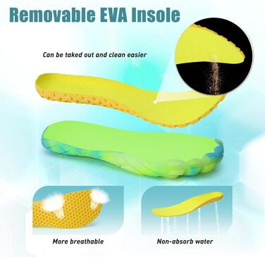 Водні черевики Mabove для жінок та чоловіків: купальні, пляжні, для плавання, серфінгу, аквашузи, 39 EU, блакитно-зелені