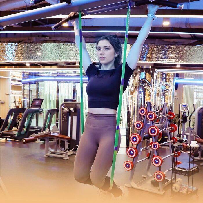 Набір еластичних стрічок MOKRGYM - 4 рівні, натуральний каучук, для дому, фітнесу та занять на вулиці