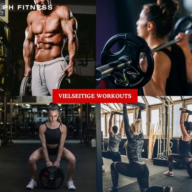 Преміум олімпійські диски PH Fitness 1.25 кг, чавунні з гумовим покриттям, трихватні, 50 мм для штанги та гантелей, набір 2 шт.