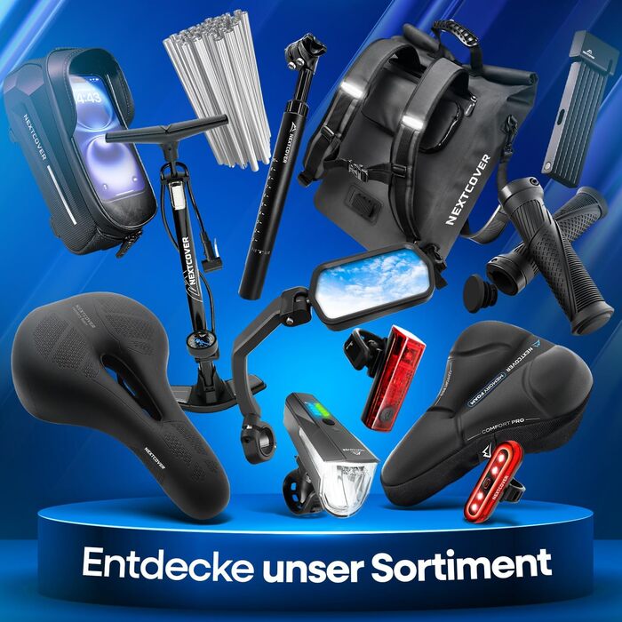 NEXTCOVER® Велосипедні ліхтарі: комплект з датчиком [LightSense], 11 годин роботи від акумулятора, USB-зарядка, водонепроникність, сертифіковано StVZO, LED-ліхтар спереду та задній, велосипедна підсвітка стандарт