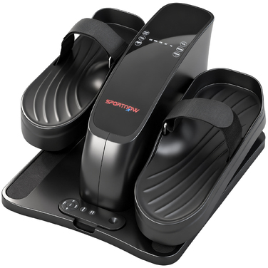 Міні-тренажер для ніг SportNow, 12 швидкостей, LED-дисплей, пульт дистанційного керування, нековзне покриття, портативний, металевий, пластиковий, чорний