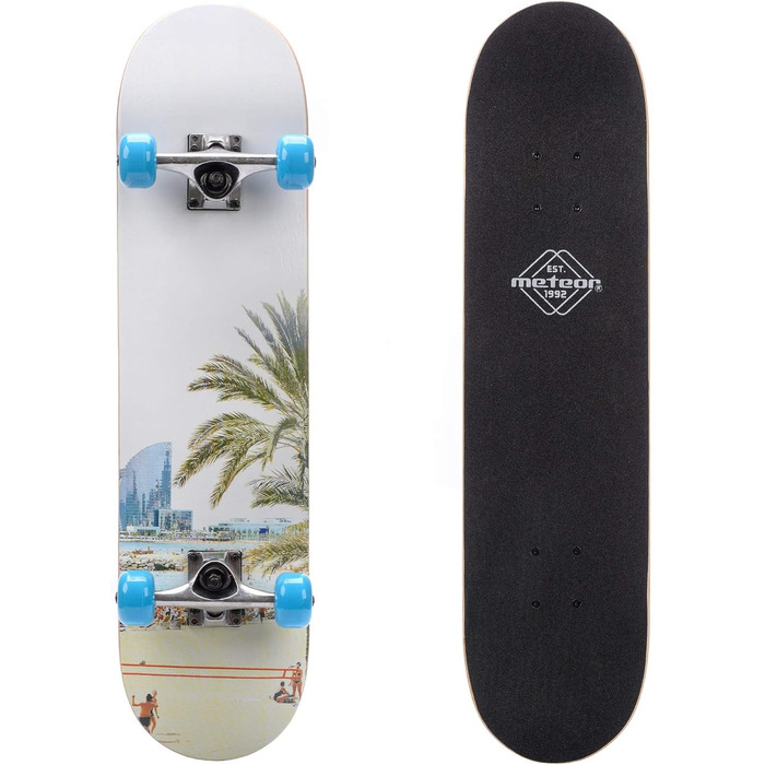 Дитячий скейтборд з дерева Meteor Mini Cruiser, ретро, для хлопців