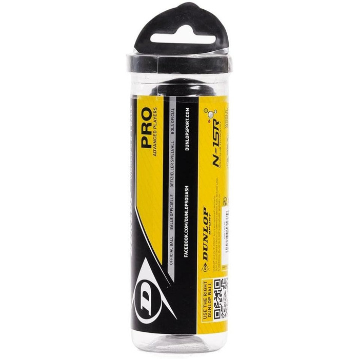 М'яч для сквошу Dunlop Pro XX, 3 шт. у тубусі
