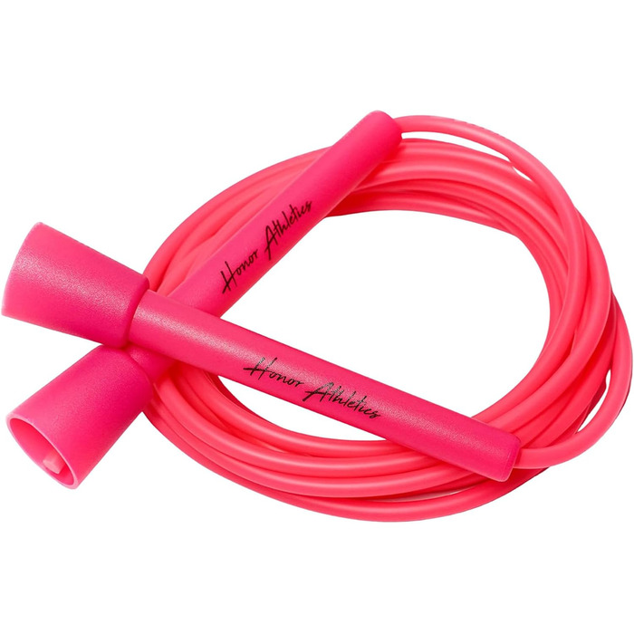 Стрибкове канат HONOR ATHLETICS - ідеальний для Double Unders, боксу, MMA. Регулюється до 3 метрів. Яскраво-рожевий.