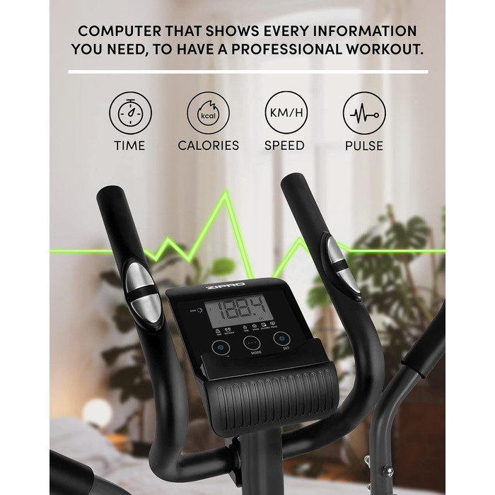 Орбітрек Zipro Shox для дому, до 120 кг, 8 рівнів навантаження, кардіотренажер