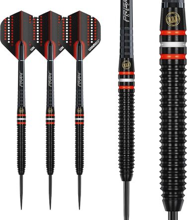 Дротики WINMAU Pro-Line Profi Wolfram для дартсу, сталевий наконечник, комплект з оперенням та стрижнями