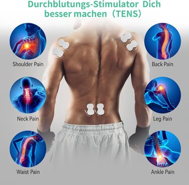 Creliver Medic Pro стимулятор кровообігу для ніг та стоп, EMS і TENS масажер проти втоми та болю, покращує циркуляцію крові, зменшує судоми, сіро-фіолетовий