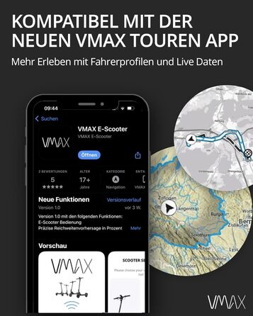 Електросамокат VMAX VX2 Extreme з допуском до дороги, 500 Вт, 150 кг, дисплей, додаток, 33% підйом