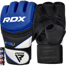 RDX рукавички для MMA з майя-шкіри, сині, розмір L – для боїв, єдиноборств, спарингу, тренувань, греплінгу