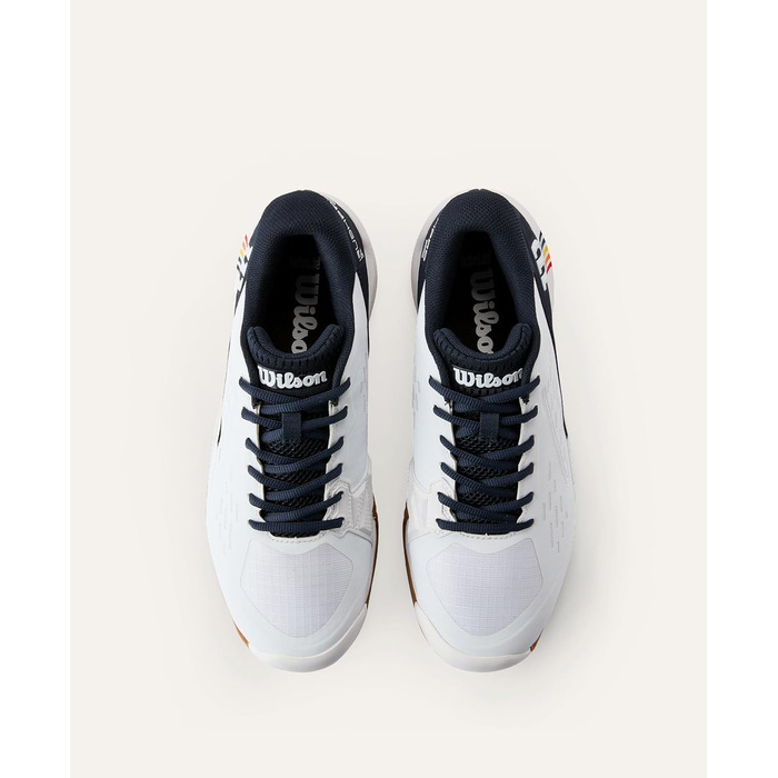Тенісне взуття Wilson Rush Pro Ace Clay для чоловіків, білий, темно-синій, Gum1a, 45 1/3 EU