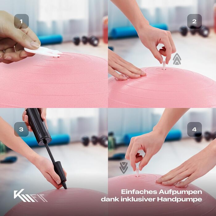 Фітбол 65 см Pezziball для фітнесу, йоги, офісу | Без BPA, з насосом | Стійкий до вибуху