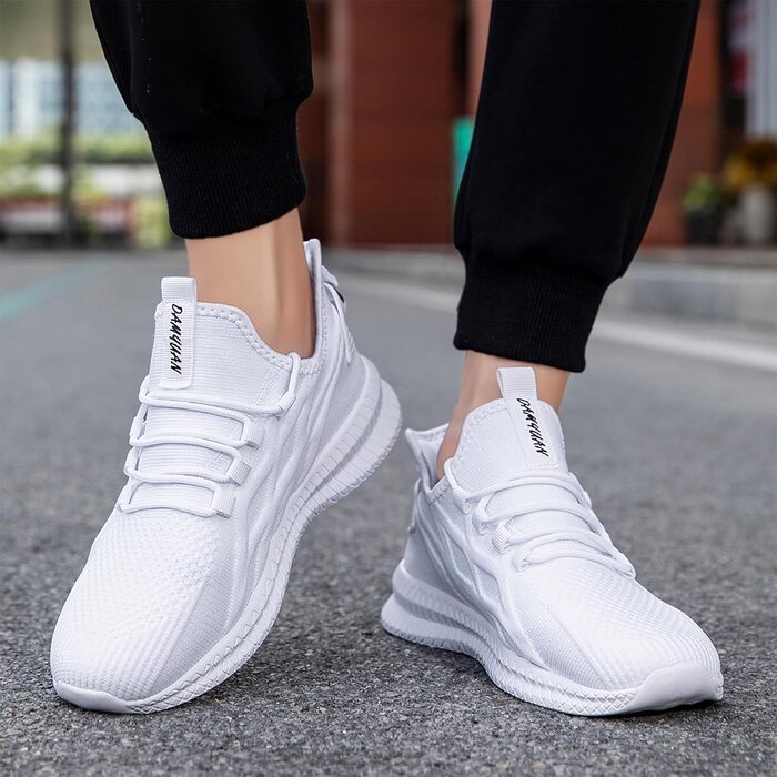 Чоловічі кросівки Oltyutc для бігу та занять спортом, літні, легкі, білі, 42 EU