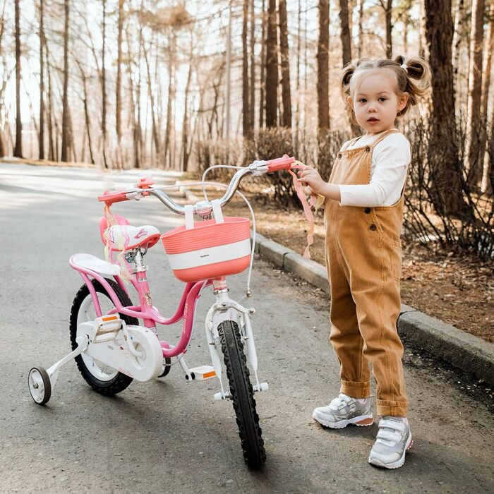 Дитячий велосипед Royal Baby Little Swan з додатковими колесами для дівчаток, 12, 14, 16, 18 дюймів, від 3 до 10 років