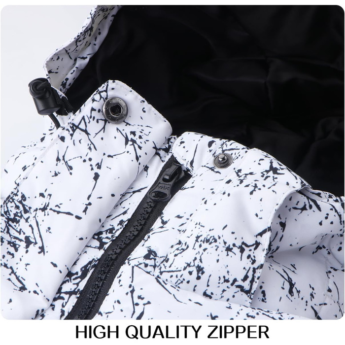 Дитячний сніговий костюм для лижного спорту: штани та куртка, водонепроникний, для хлопчиків та дівчаток, білий/квітковий принт, розмір 14-16