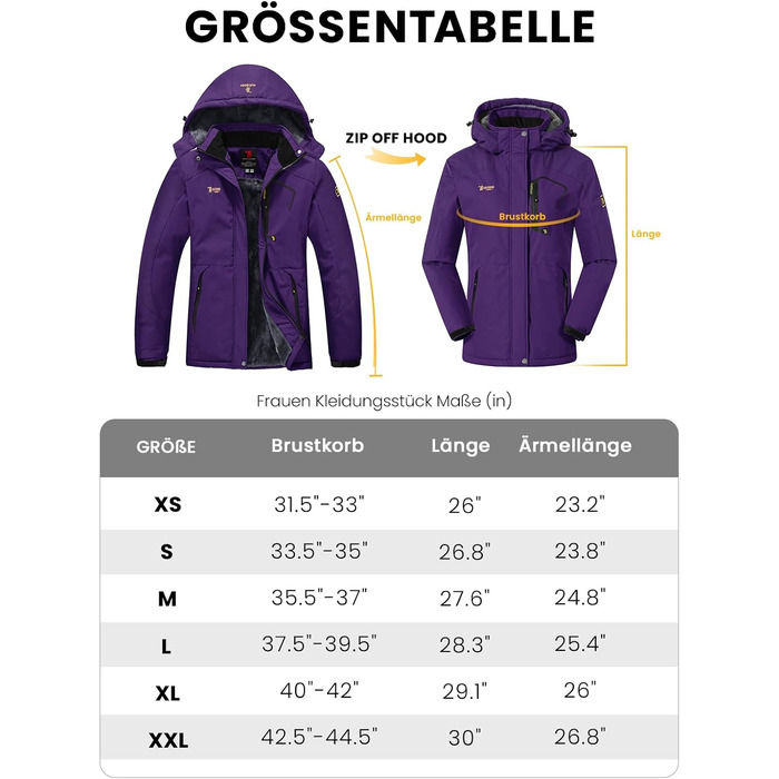 Жіноча куртка: флісова, зимова, водонепроникна, дихаюча, тепла, вітрозахисна, софтшел з капюшоном (XXL, фіолетовий)