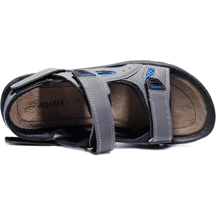 Чоловічі сандалі JOMIX для активного відпочинку та туризму: липучка, сірі, 44 EU