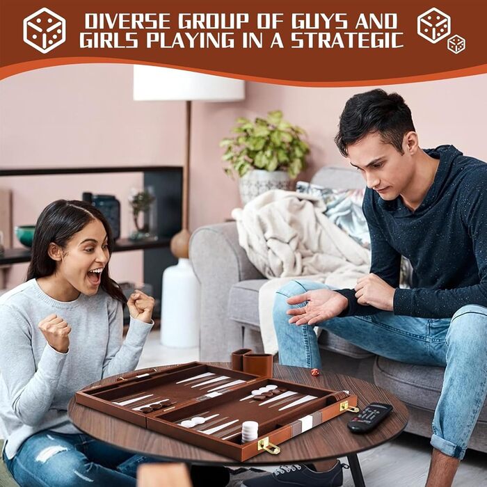 Набір для гри в шашки (бекґеммон) дерев'яний, 2 гравці, з чохлом, набір для подорожей