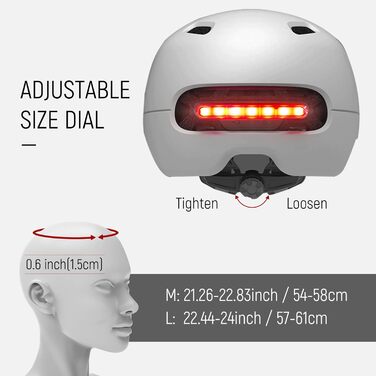 Розумний велосипедний шолом LIVALL для міста з LED-підсвіткою, мигалками та автоматичним сенсором, регульований розмір для чоловіків і жінок