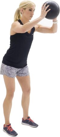 М'яч для ударів ProsourceFit Slam - 13.6 кг (50 фунтів) - для силових та кардіотренувань, чорний