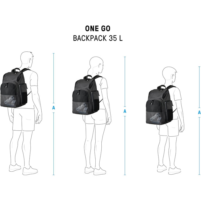 Спортивний рюкзак Arena Sportrucksack, 35 літрів, чорний