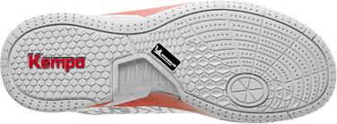 Жіночі кросівки Kempa Attack Pro 2.0 – легкі та дихаючі для занять спортом, бігу та відпочинку. Біло-червоні, розмір 36 EU