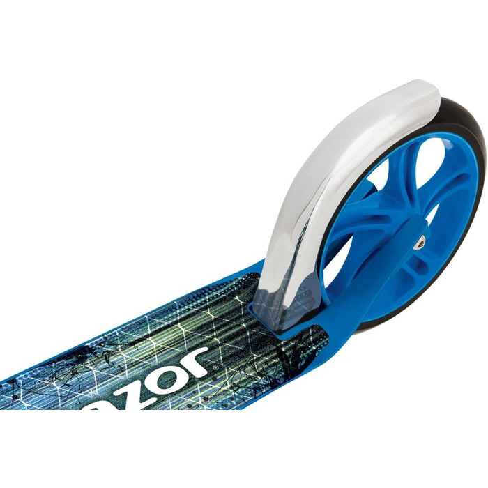 Самокат Razor A5 Lux з великими 8'' колесами, складаний, легкий, регульований кермо, до 100 кг, синій