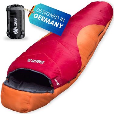 Сплячий мішок Explorer Starlite Junior для дітей, -6°C +11°C, 175x70x45 см, 300GSM, з капюшоном, YKK, ковдраний