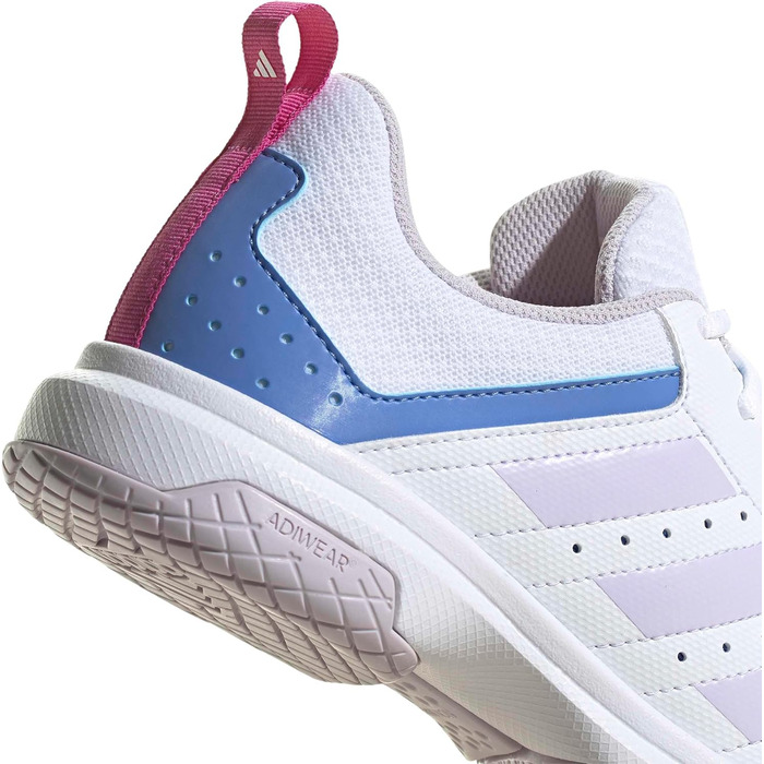 Жіночі кросівки Adidas Ligra 7 Indoor для залу (48 EU, білий, сріблястий, синій)