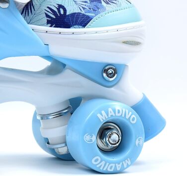Роликові ковзани MADIVO Love Kinder для дівчаток, регульовані, 30-33, блакитні