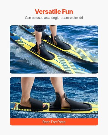 Набір для водних лиж VEVOR Unisex для дорослих (1702 x 200 x 26 мм, жовтий+синій)