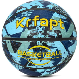 Баскетбольний м'яч Krfapt для дітей розміру 5 та 3 - м'який міні-м'яч з неслизькою поверхнею, ідеальний для школи та тренувань (на вулиці/в приміщенні) 3 шт. блакитного кольору