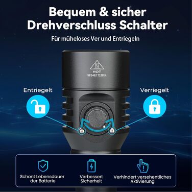 Sofirn SD03 водонепроникний ліхтар для дайвінгу, 1800 люмен, IPX8, 100м, 3 режими, акумуляторний