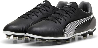 Кросівки футбольні PUMA King Match Fg/Ag, 40 EU, чорно-білі, сірі