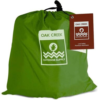 Гамак туристичний Oak Creek з москітною сіткою та тентом, комплект для кемпінгу, зелено-сірий (1.8 кг)