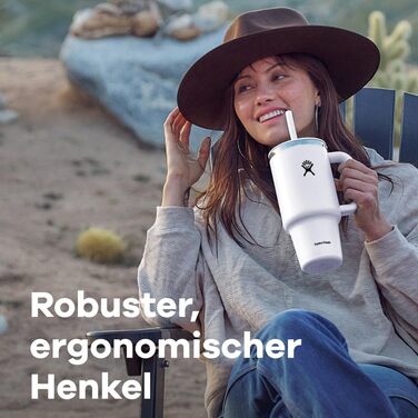 Термокружка Hydro Flask 946 мл з кришкою та соломинкою, нержавіюча сталь, подвійна вакуумна ізоляція, герметична, Birch