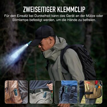 Ліхтар налобний LED перезарядна 6000 люмен, USB-C, 8 режимів, водонепроникний, для кемпінгу, туризму, надзвичайних ситуацій (синій)