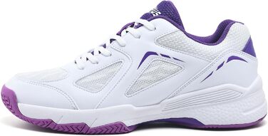 Жіночі тенісні кросівки P601, антиковзаючі, з амортизацією, стабілізуючі, дихаючі, для корта, розмір 38 EU, білі, фіолетові