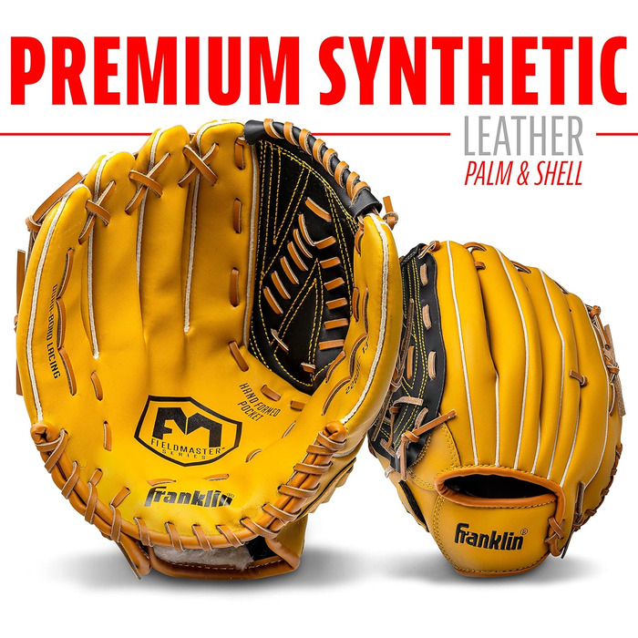 Рукавиця бейсбольна Franklin Sports Field Master (33 см, ліва рука, для правші)