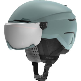 Дитячий лижний шолом ATOMIC SAVOR VISOR JR із візором, зелений, 48-52 см, максимальний захист, вентиляція, дзеркальна лінза