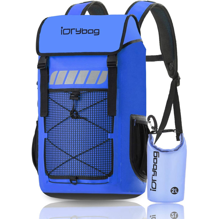 Водонепроникний рюкзак IDRYBAG для чоловіків 25L - ідеальний для каякінгу та піших прогулянок (Блакитний)