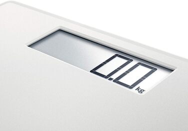 Електронні ваги для зважування Soehnle Style Sense Safe 100, з великою LCD-індикацією, нековзні ніжки, плоский дизайн, білі