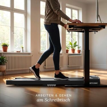 Біговий тренажер Sportconic складний - Walking Pad з нахилом та пультом дистанційного керування. Тиха фітнес-машина для дому, офісу та тренувань (1-6 км/год)