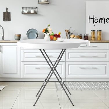 Складний квадратний стіл HollyHOME 87 см: для кемпінгу, саду, балкону, кухні, BBQ, вечірок. Сірий