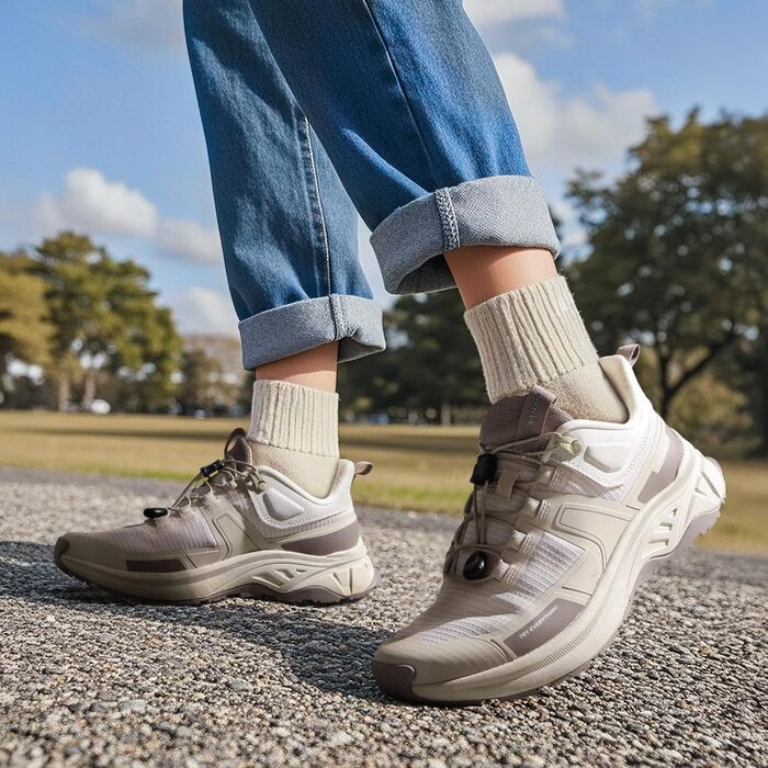 Жіночі трекінгові черевики NORTIV 8 - легкі, дихаючі, для хайкінгу та роботи, розмір 40.5 EU, колір хакі