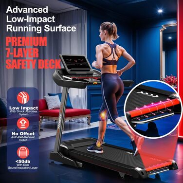 Біговий тренажер CharonFit T800: складний, потужний, до 160 кг, 20 км/год, з монітором, для дому