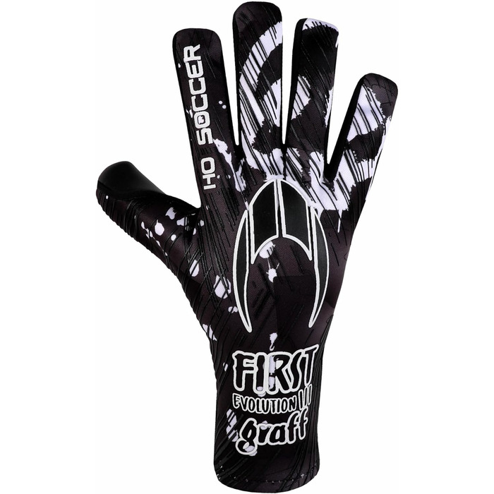 Воротарські рукавички HO Soccer First Evolution III Graffiti Creepy, для дітей, чорні/білі, розмір 3