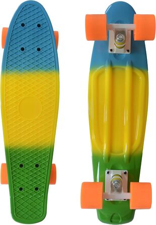MUWO Cruiser Penny Board міні-скейтборд у ретро-стилі, 55 см, PU-колеса, для початківців і професіоналів, жовтий
